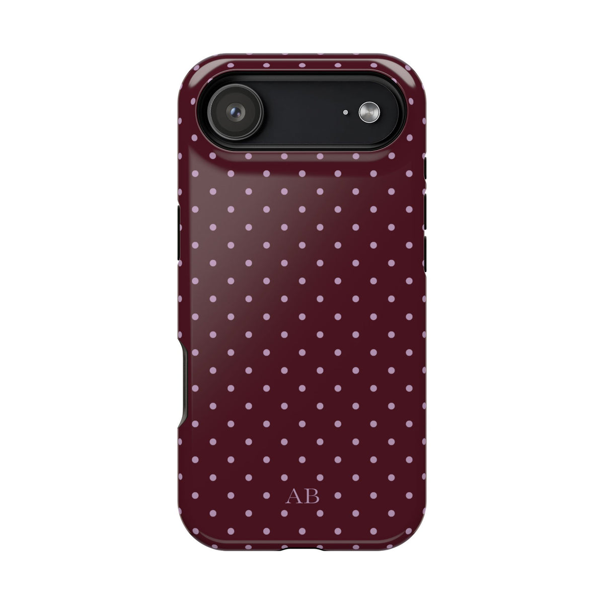Custom Burgundy & Violet Mini Dots iPhone Case