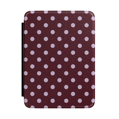 Burgundy & Violet Polka Dots Kindle Case
