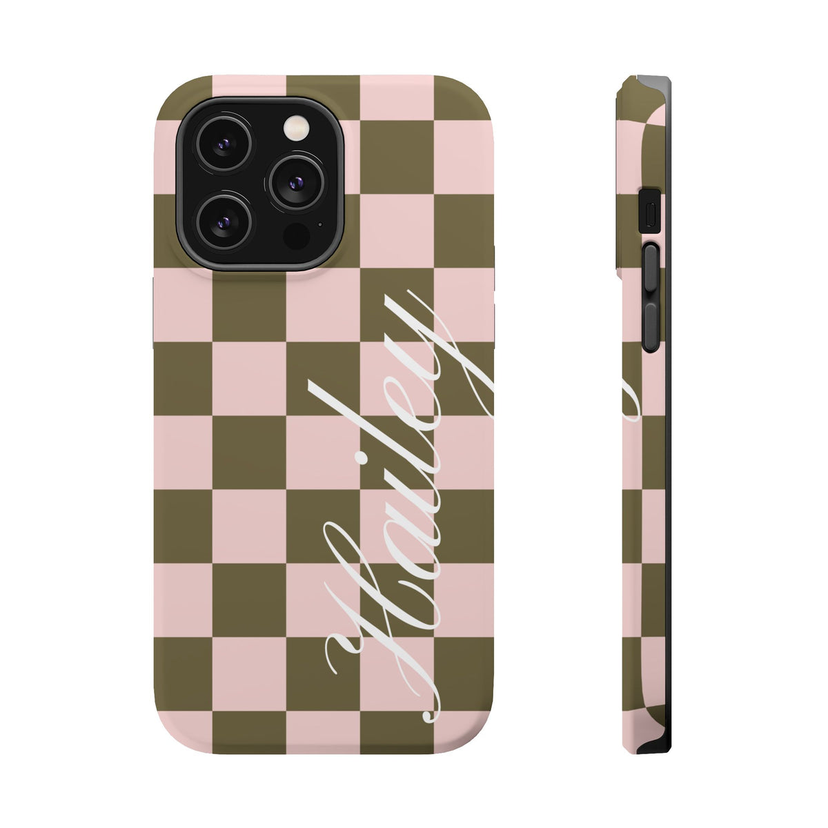 Custom Pistachio Checkered iPhone Case