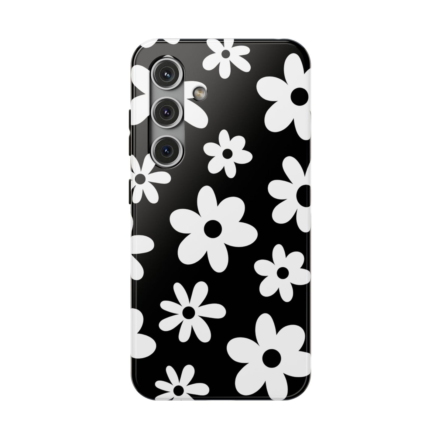 Black Flower Power Samsung Case