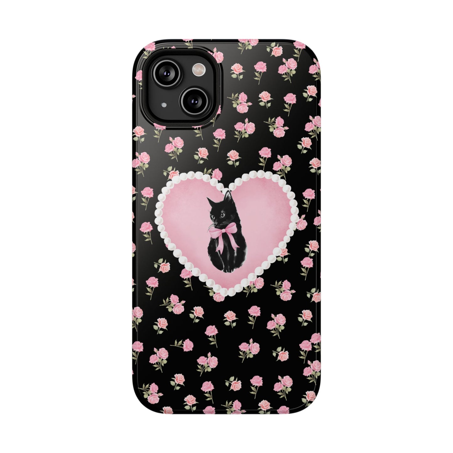 Black Féline Roses iPhone Case
