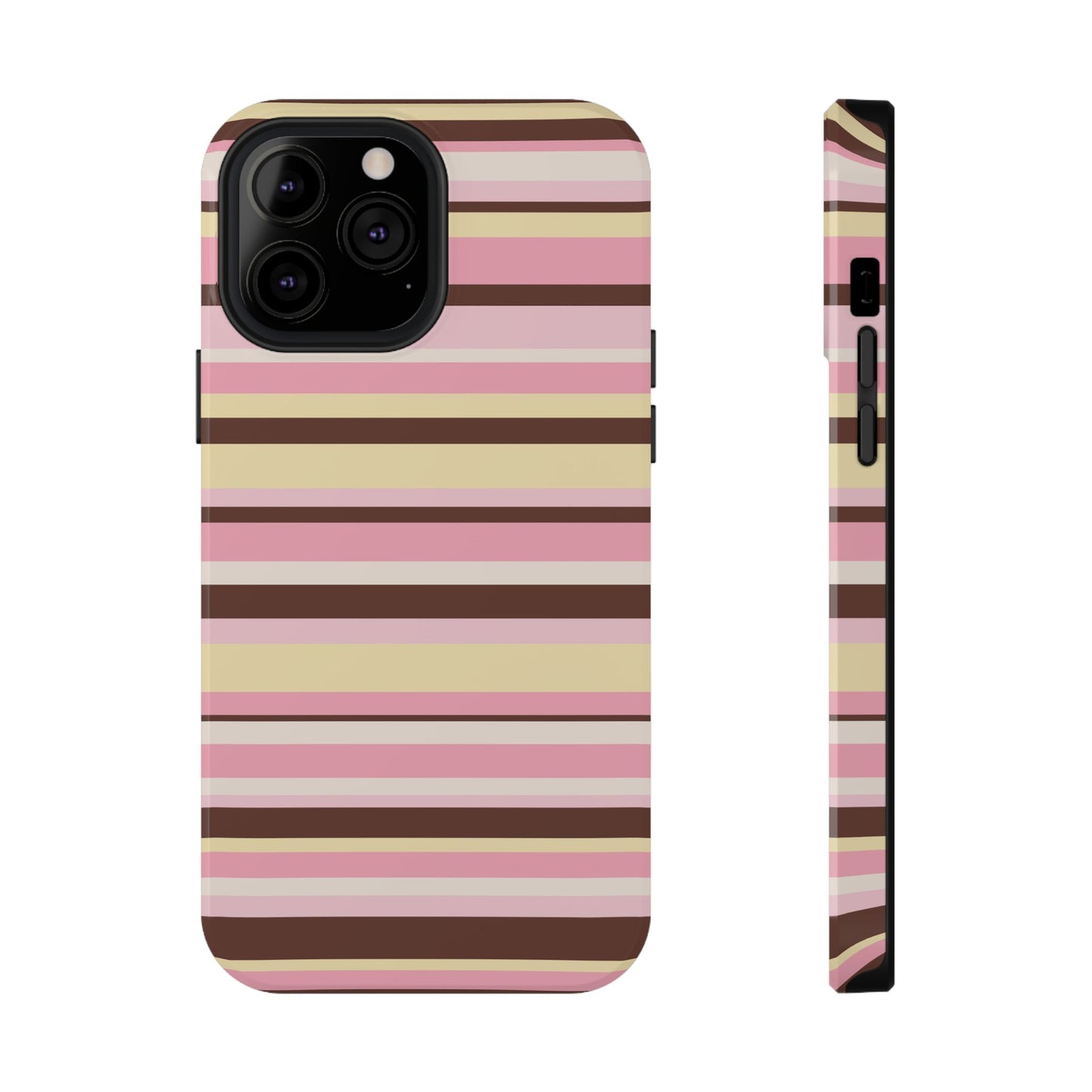 Sunday Latte Stripes iPhone Case