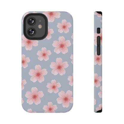 Blue Cherry Blossoms iPhone Case