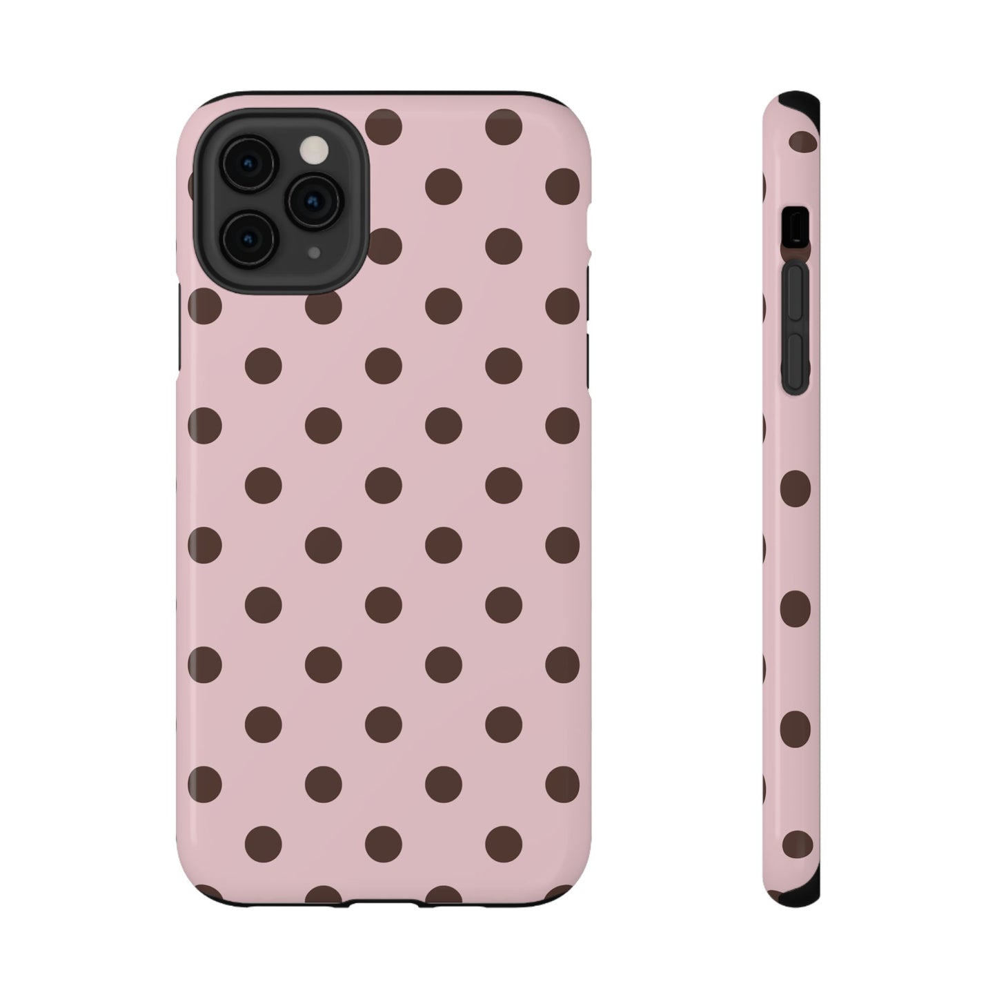 Strawberry Mocha Polka Dots iPhone Case