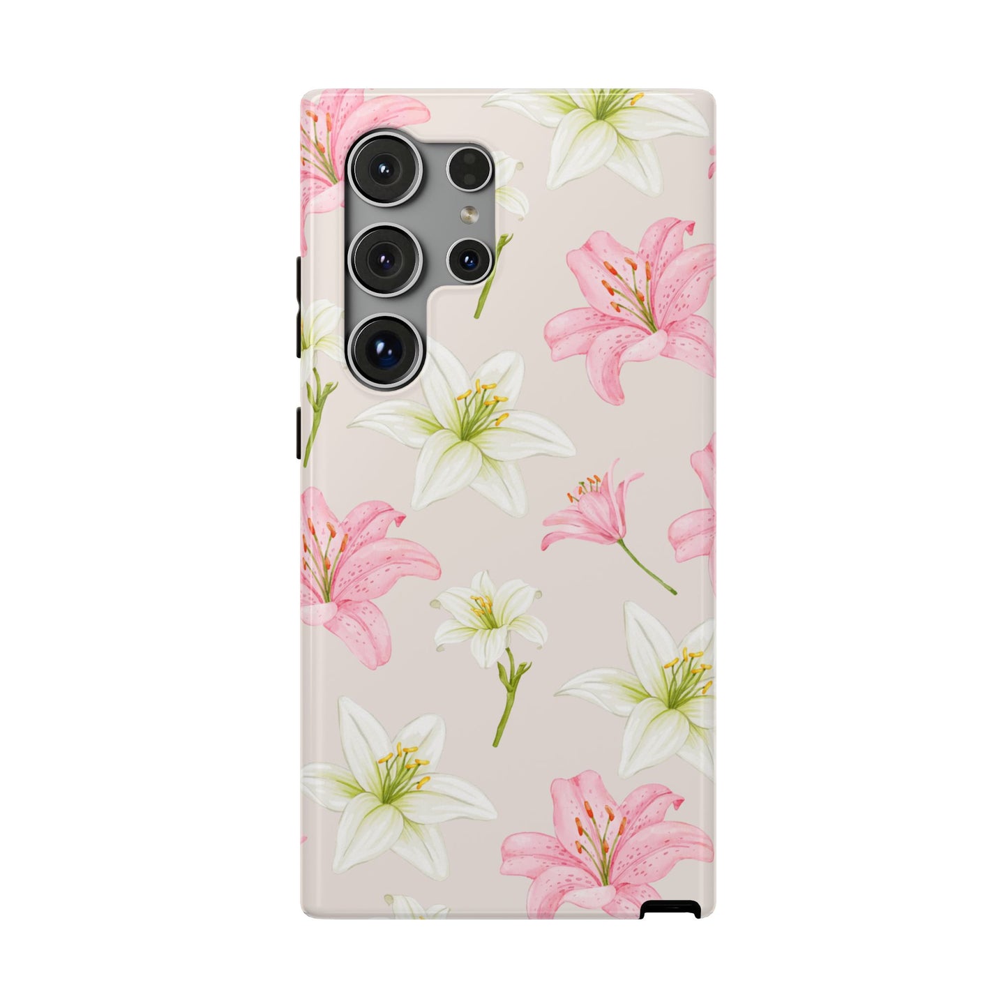 Beige Tiger Lily Samsung Case