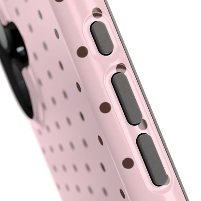 Strawberry Mocha Mini Dots iPhone Case