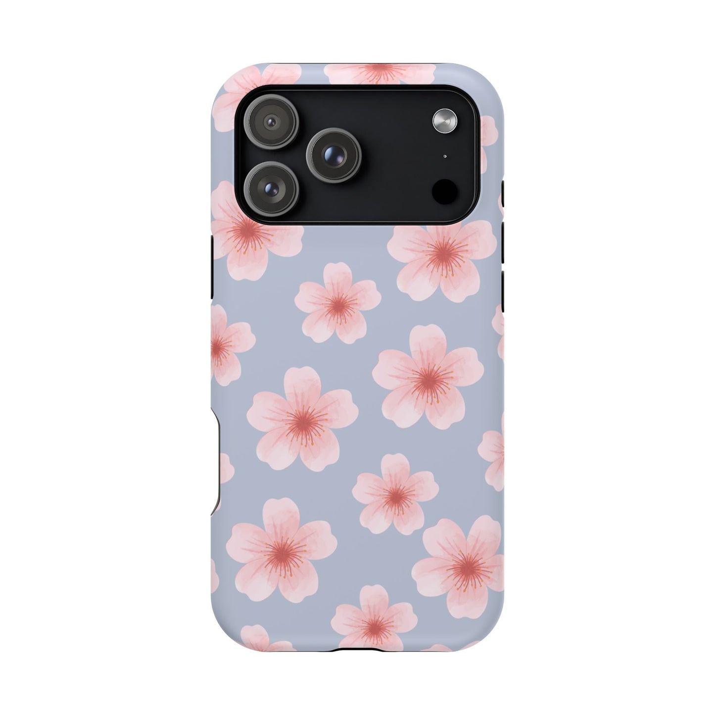 Blue Cherry Blossoms iPhone Case