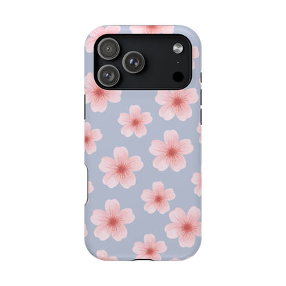 Blue Cherry Blossoms iPhone Case