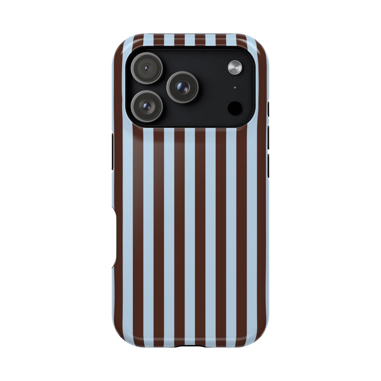 Blue Latte Stripes iPhone Case
