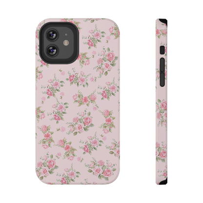 Pink Vintage Roses iPhone Case