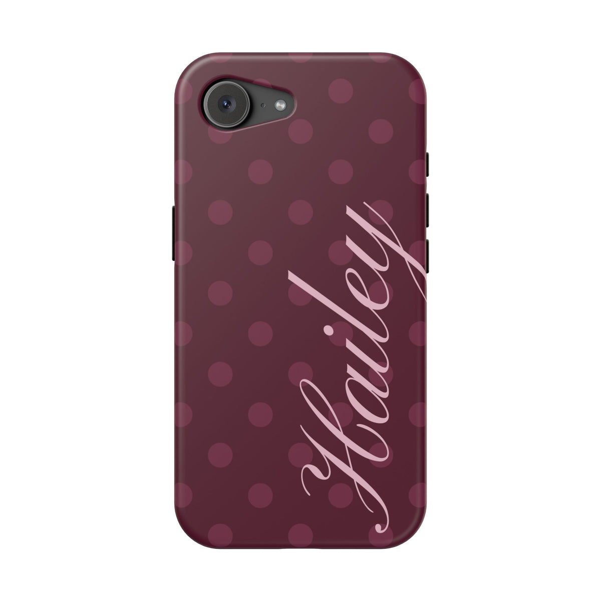 Custom Plum Polka Dots iPhone Case