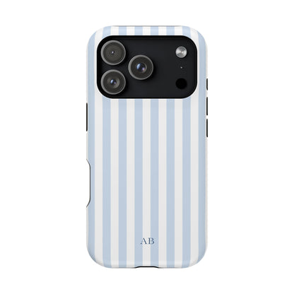 Custom Initials Blue Beau iPhone Case
