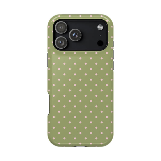 Pink Matcha Mini Dots iPhone Case