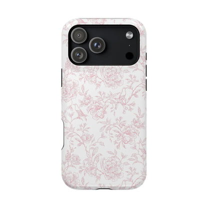 French Rosy Toile iPhone Case