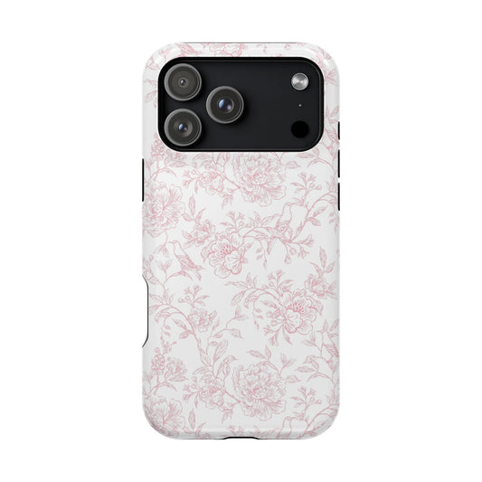 French Rosy Toile iPhone Case