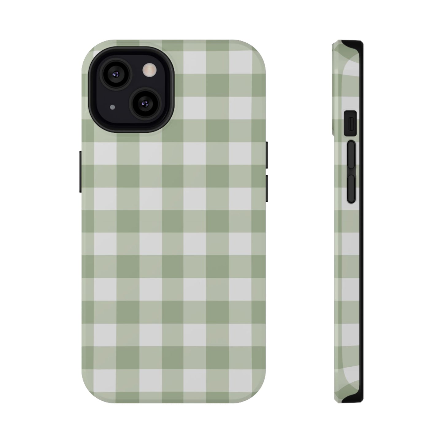 Green Gingham iPhone Case