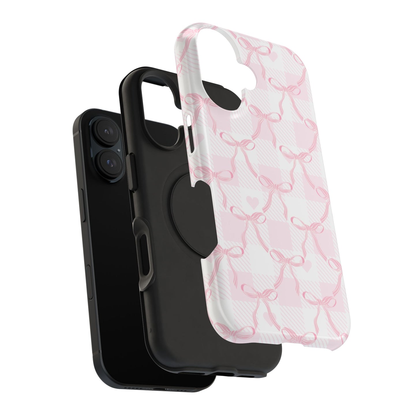 Pink Ribbon Bows iPhone Case
