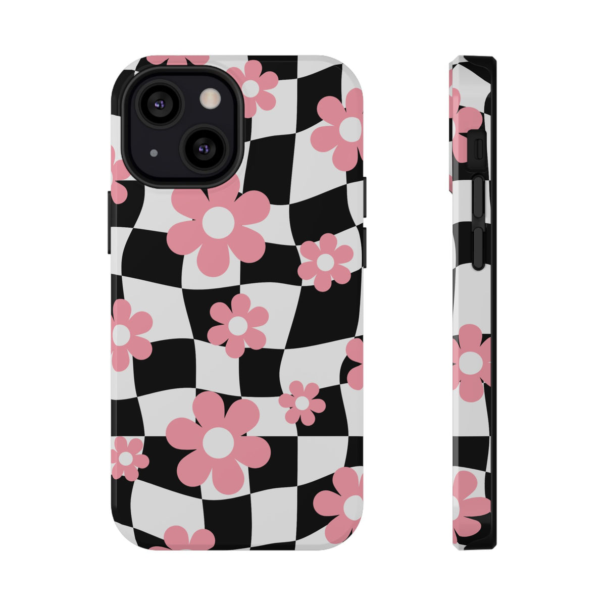Floral Wavy Checkered iPhone Case from Stella Cases
