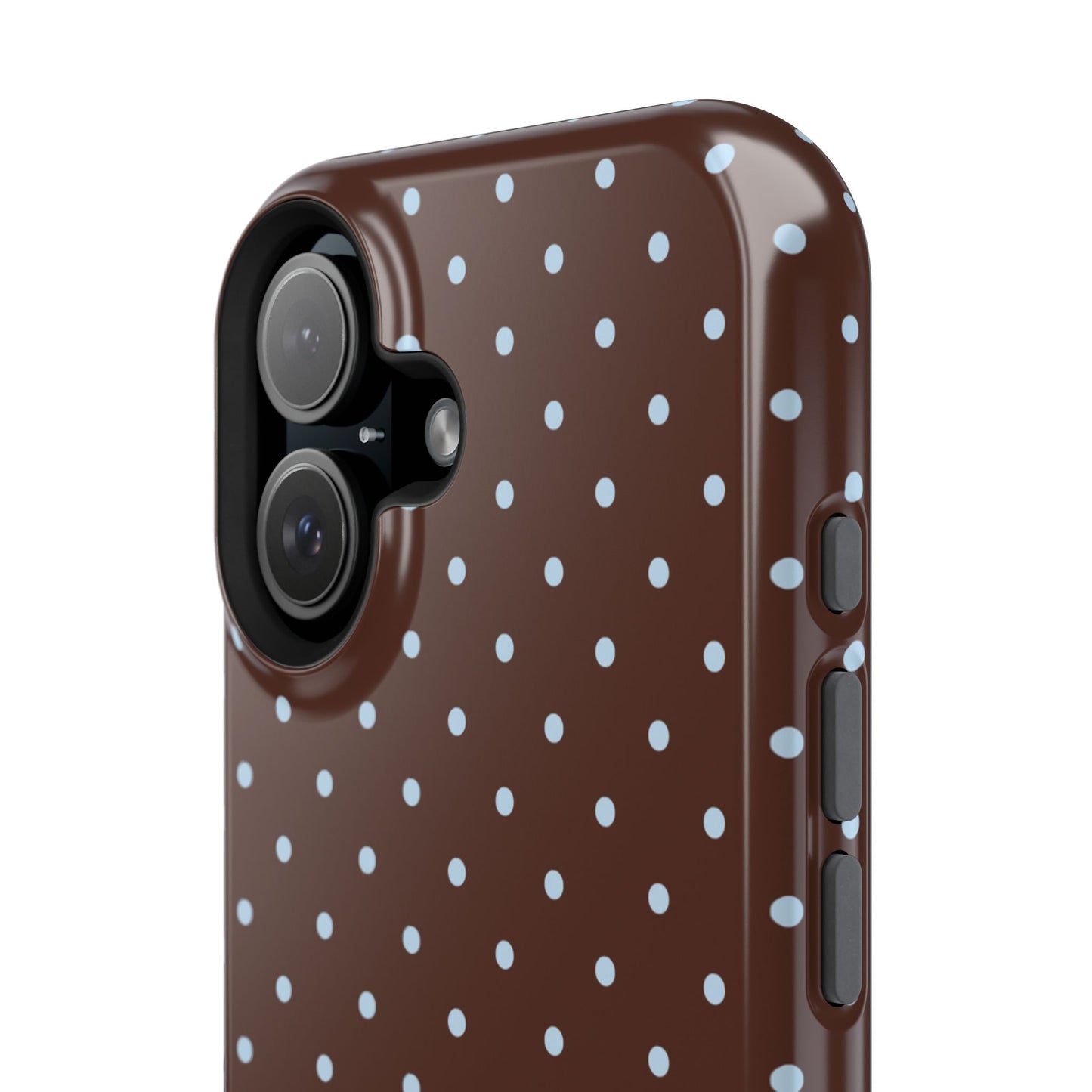 Blue Latte Mini Dots iPhone Case