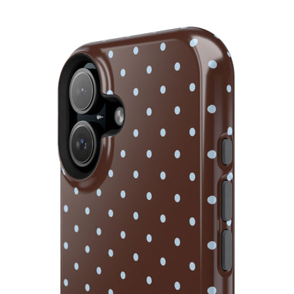 Blue Latte Mini Dots iPhone Case