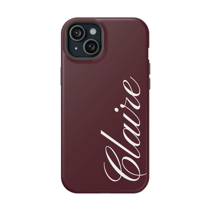 Personalized Burgundy iPhone Case