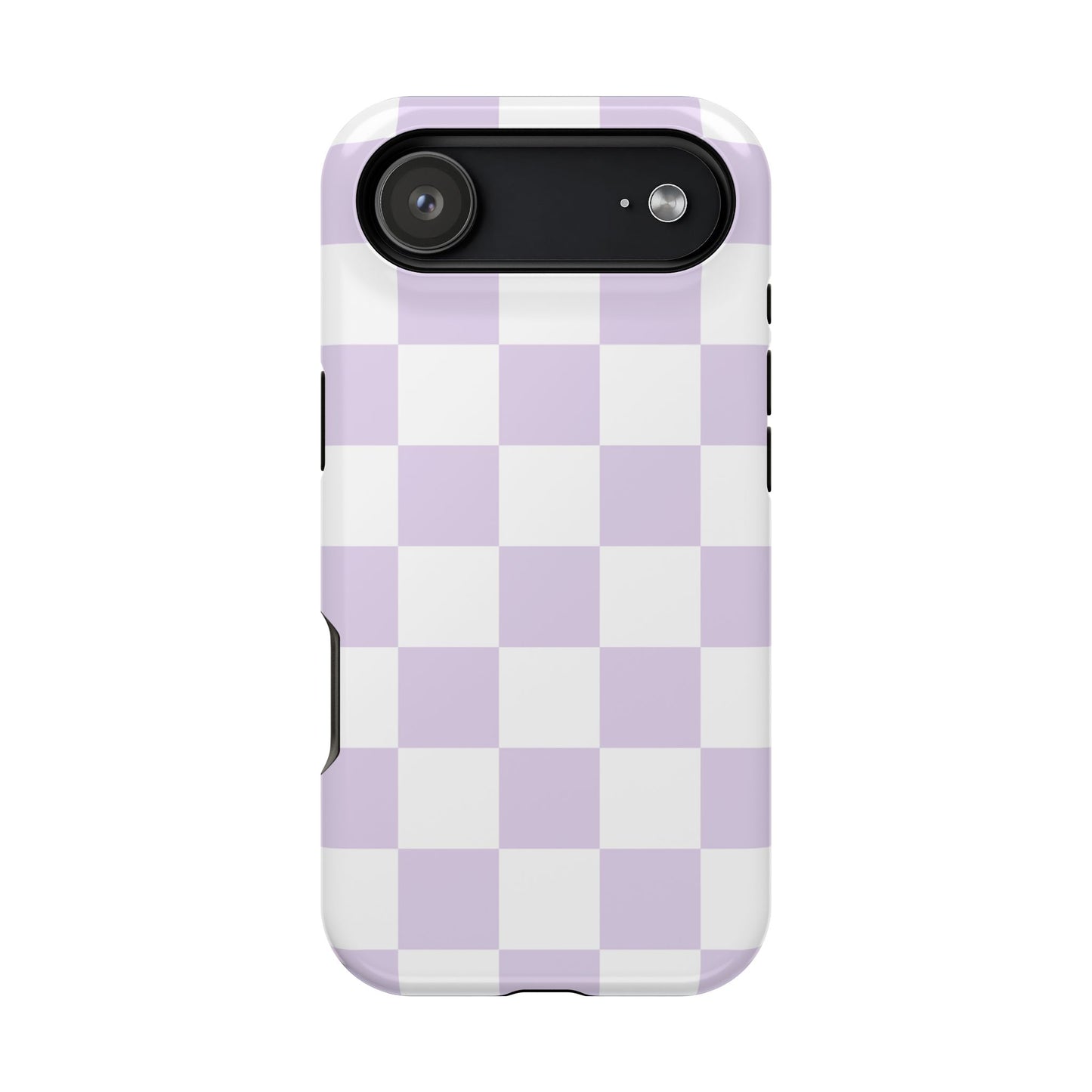 Pastel Purple Checkered iPhone Case