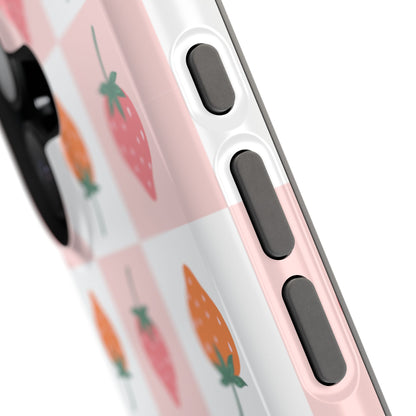 Strawberry Checkered iPhone Case