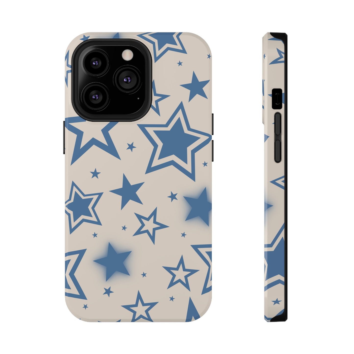 Beige & Blue Stardust iPhone Case