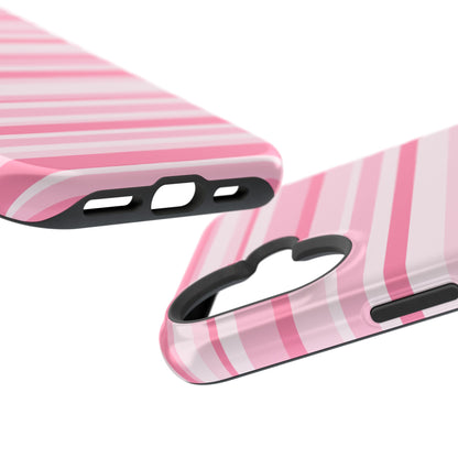Pink Candy Stripes iPhone Case