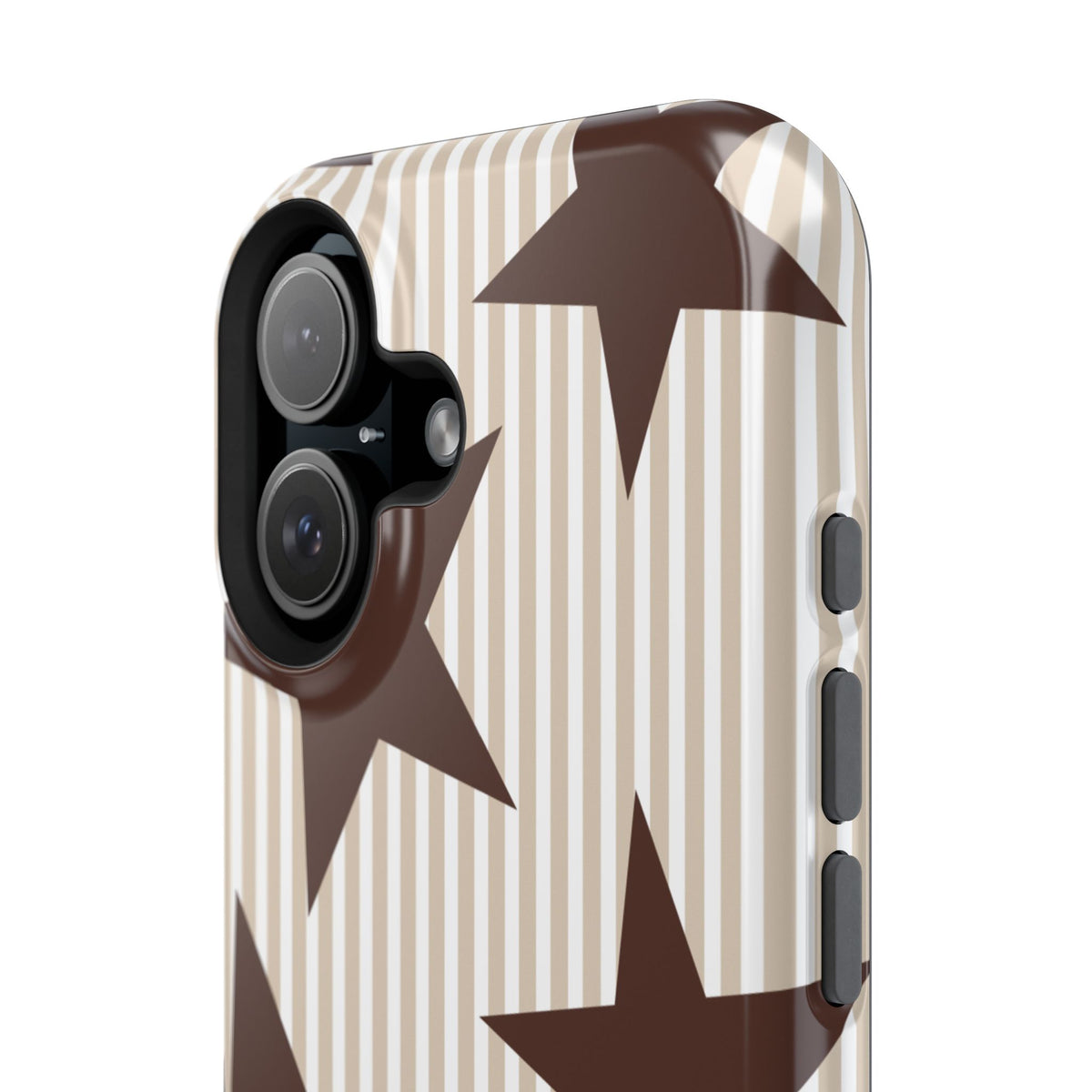Custom Initials Mocha Star iPhone Case