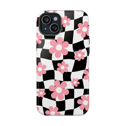 Floral Wavy Checkered iPhone Case from Stella Cases