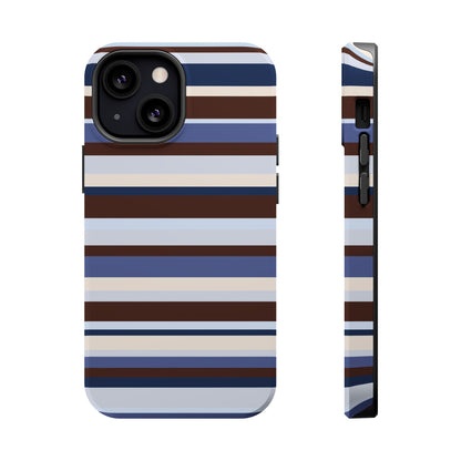 Blueberry Mocha Stripes iPhone Case