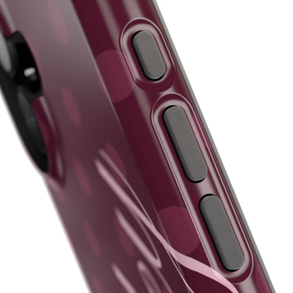Custom Plum Polka Dots iPhone Case