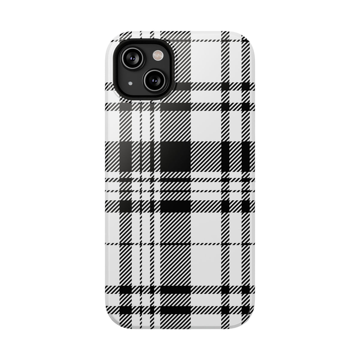 Black Plaid iPhone Case