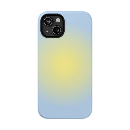 Yellow & Blue Aura iPhone Case