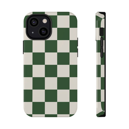 Green Checkered iPhone Case
