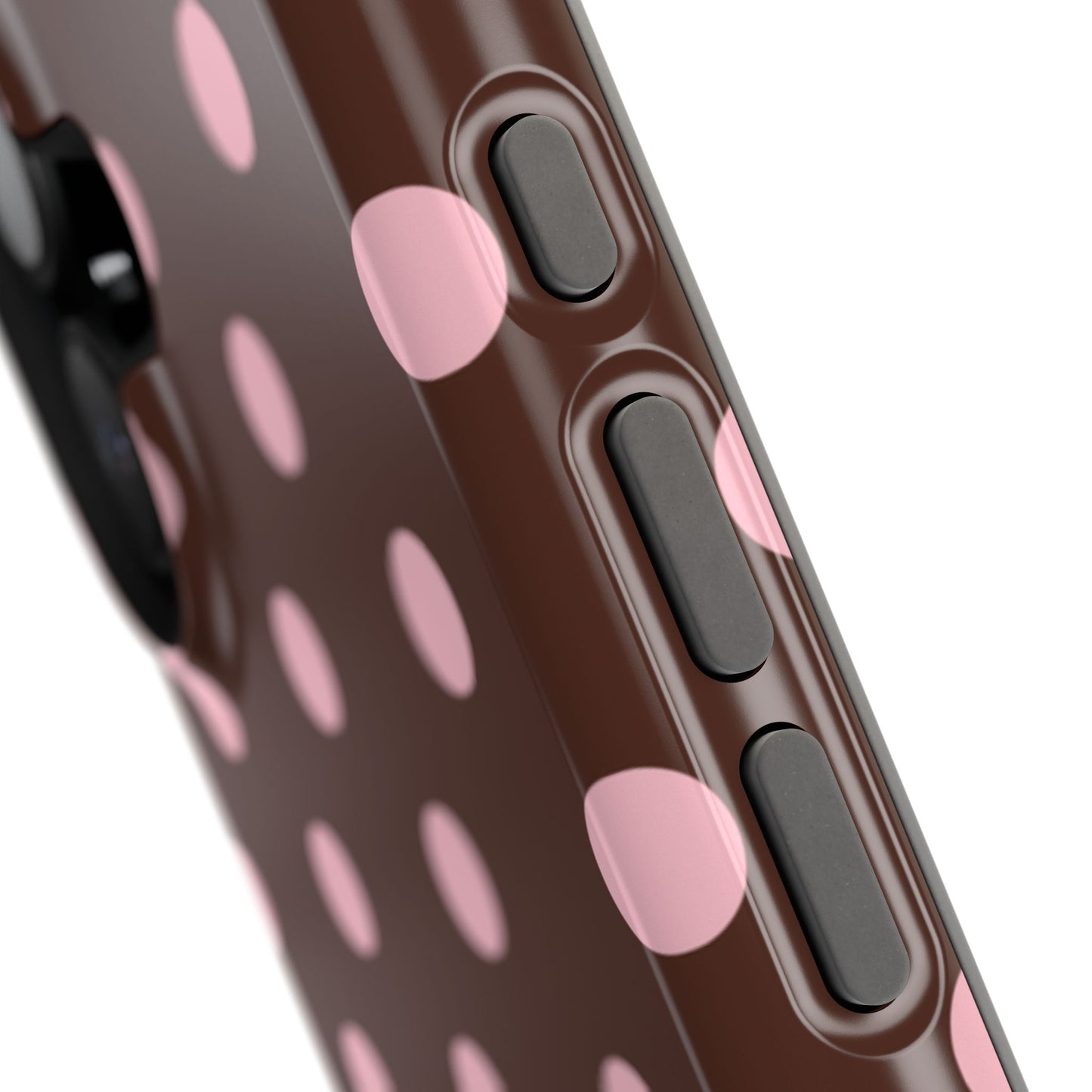 Pink Latte Polka Dots iPhone Case