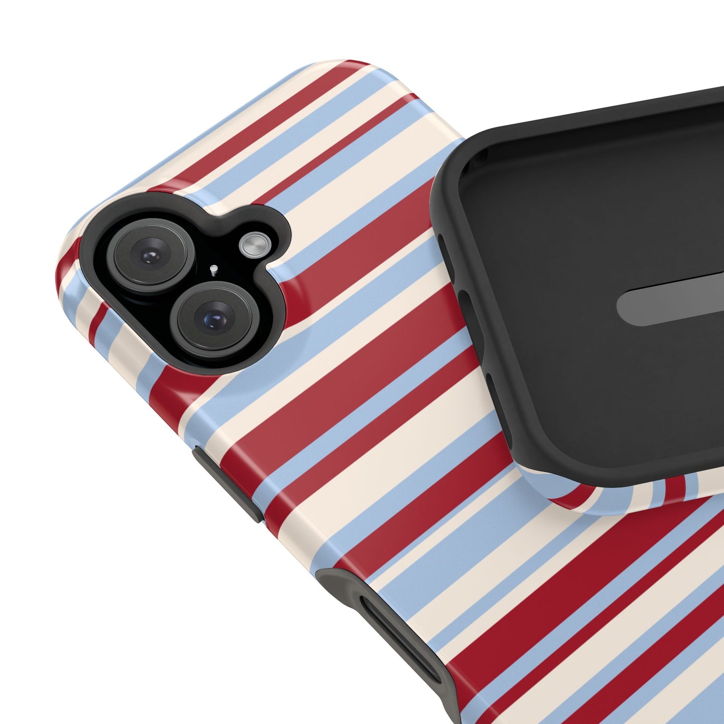 Cherry Soda Stripes iPhone Case