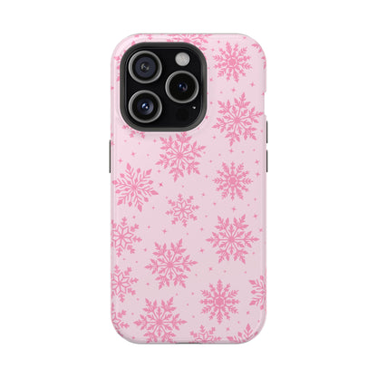 Pink Snowflakes iPhone Case