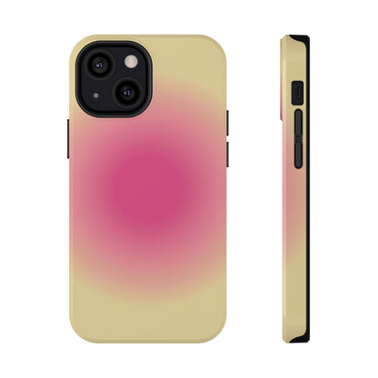 Hot Pink & Yellow Aura iPhone Case