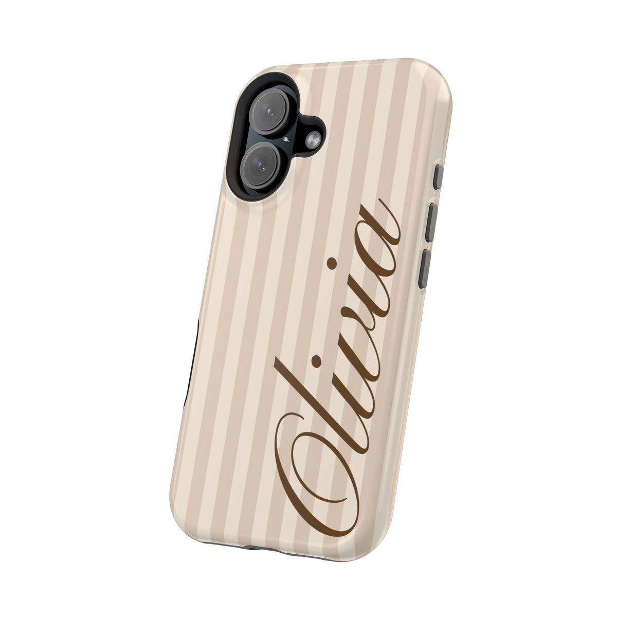 Custom Beige Stripes iPhone Case