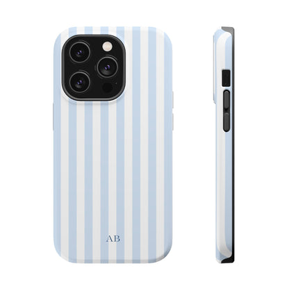 Custom Initials Blue Beau iPhone Case