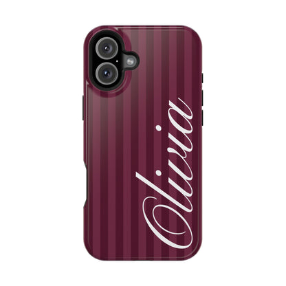 Custom Plum Stripes iPhone Case
