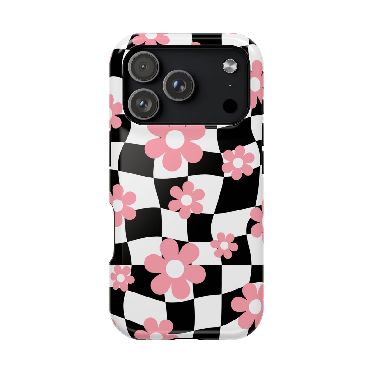 Floral Wavy Checkered iPhone Case from Stella Cases