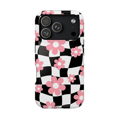 Floral Wavy Checkered iPhone Case from Stella Cases