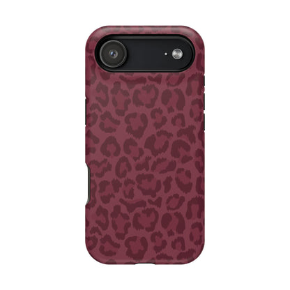 Burgundy Leopard iPhone Case