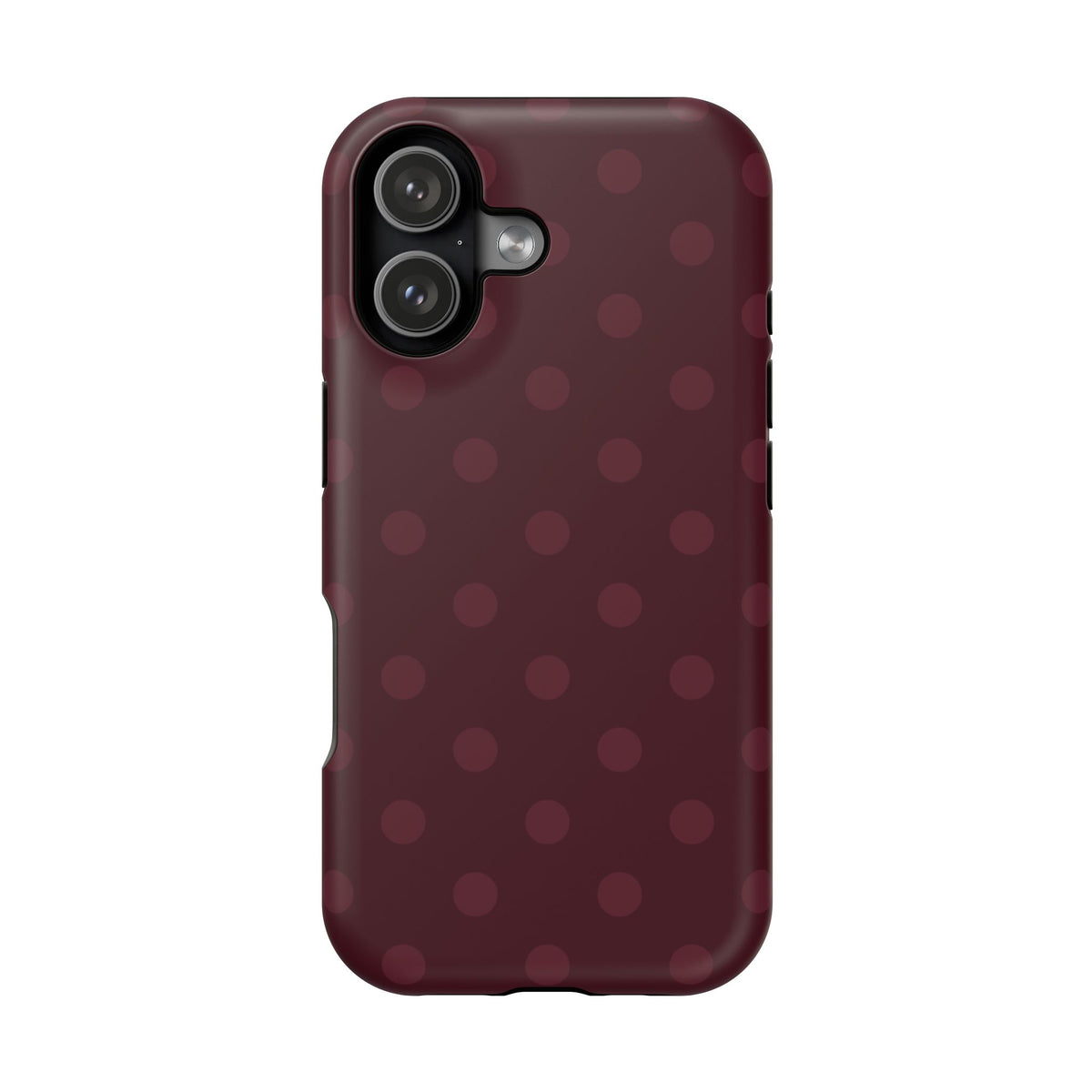 Burgundy Polka Dots iPhone Case