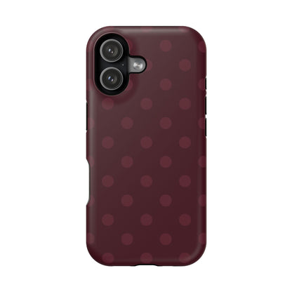 Burgundy Polka Dots iPhone Case