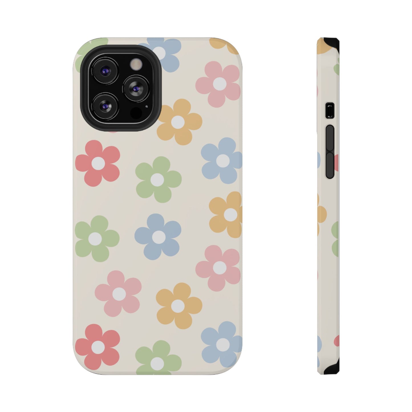 Preppy Retro Flowers iPhone Case
