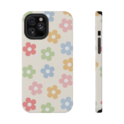 Preppy Retro Flowers iPhone Case